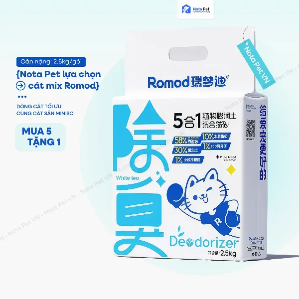 Chủ nuôi đang vệ sinh khay cát vệ sinh của mèo, đeo găng tay, để minh họa việc giữ gìn vệ sinh môi trường sống