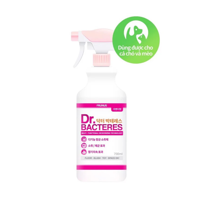 Xịt Khử Mùi Diệt Khuẩn Prunus Dr. Bacteres Hương Lavender 700ml