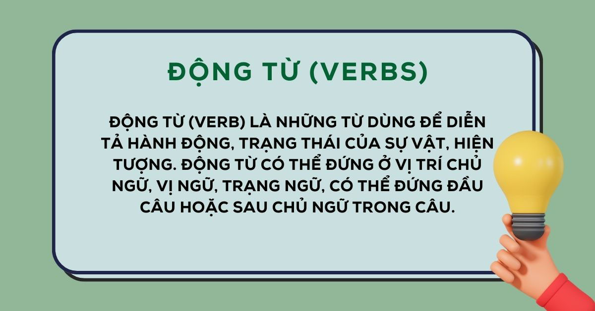 Hình ảnh minh họa định nghĩa động từ trong tiếng Anh