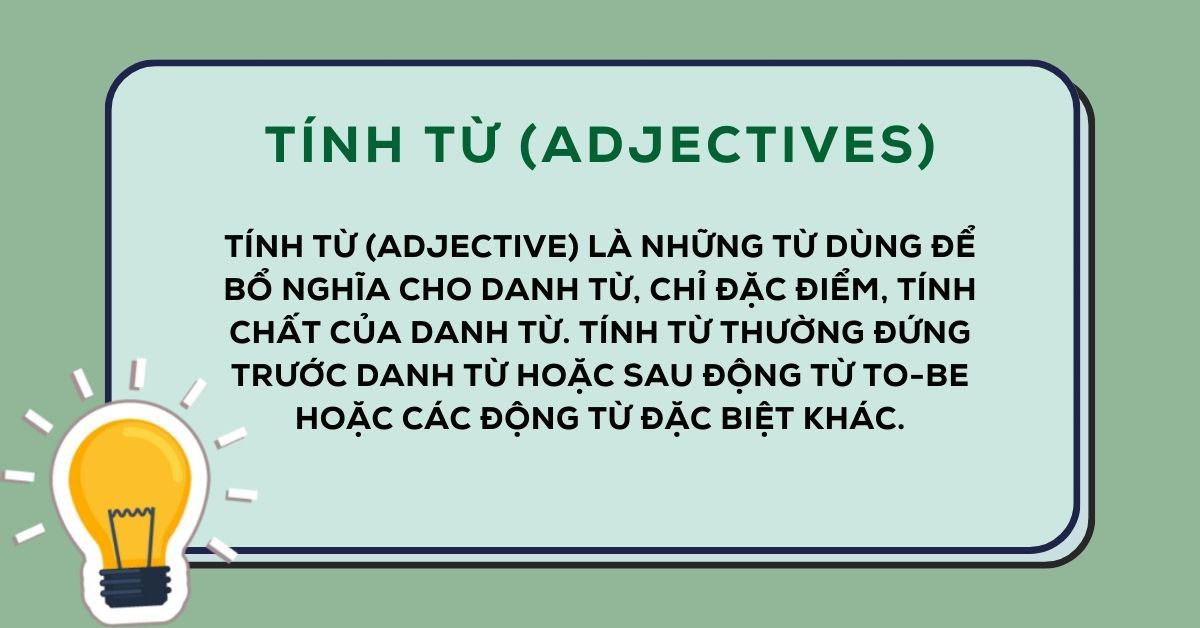 Giải thích định nghĩa tính từ và các vị trí thường gặp trong câu tiếng Anh
